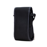 セリーヌ トレッキング モバイルポーチ 斜め掛け ミニショルダーバッグ ブラック キャンバス レディース CELINE 【中古】